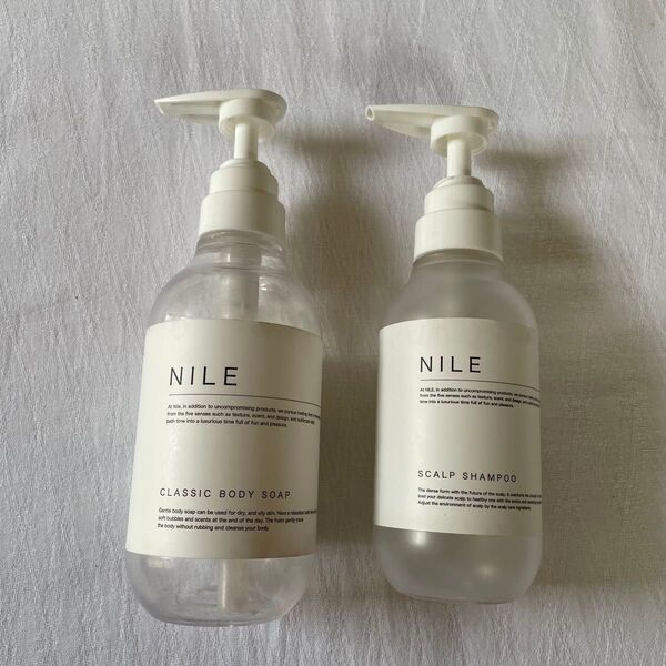 NILE 空ボトル2本セット シャンプー ボディーソープ
