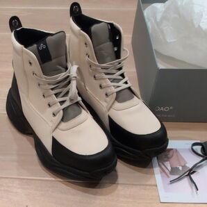 【新品・未使用】OAO FLARE Beige オーエーオー ベージュ ハイカット スニーカー ブーツ 27 センチ