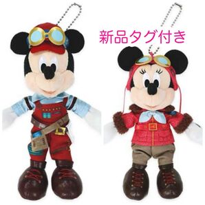ミッキー、ミニー ぬいぐるみバッジドリームステイクフライト