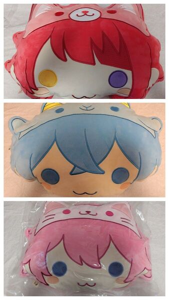 すとぷり 超BIG!!あにまるフェイスクッション3個セット 莉犬 ころん さとみ