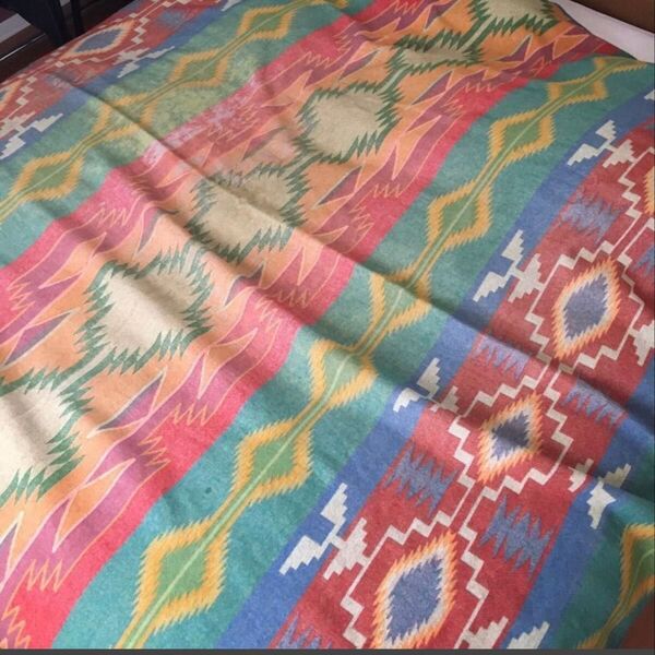 超希少 大判 PENDLETON 約216×約220cm ネイティブ ナバホ ブランケット ペンドルトン ヴィンテージ ラグ