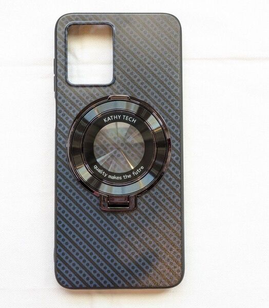 moto g53j 5G ケース スマホリング付き ネイビー