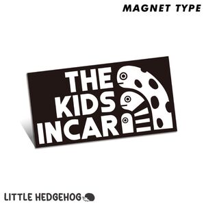 ちんあなご 黒 キッズインカー マグネット | KIDS IN CAR 車用 カーサイン カーステッカー おしゃれ かわいい 子供