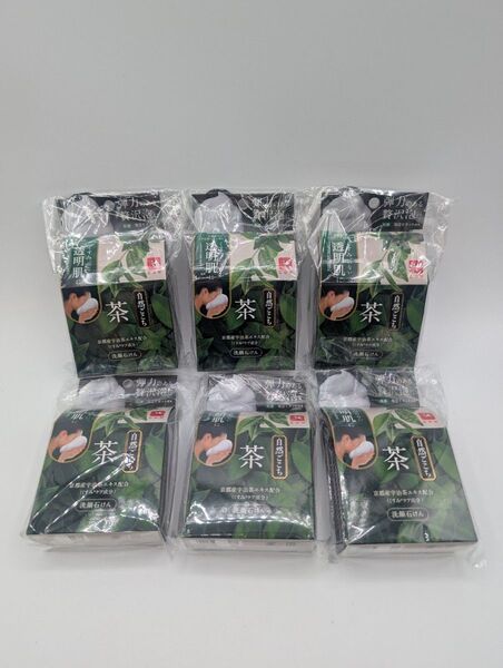 6個セット 牛乳石鹸 カウブランド 自然ごこち 茶洗顔石けん 80g