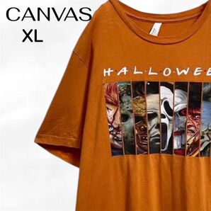 CANVAS サイコパスホラー殺人鬼プリント 半袖Tシャツ メンズXLサイズ