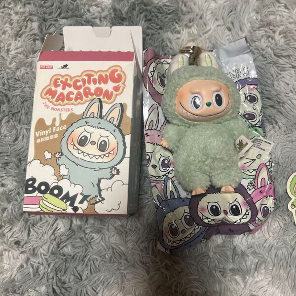 オリジナル商品 Exciting Macaron The Monsters ぬいぐるみキーホルダー グリーン