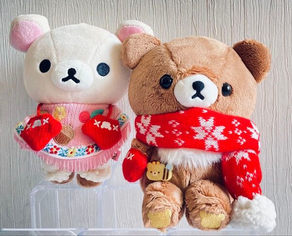 【レア】コリラックマ meetsチャイロイコグマ ぬいぐるみ コリラックマ &チャイロイコグマ2体セット ニット 紙タグ無し