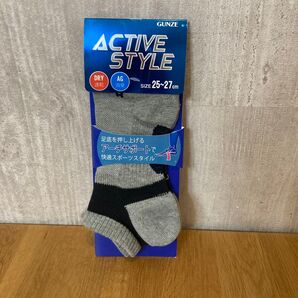 GUNZE ACTIVE STYLE アーチサポート付ソックス 25〜27cm 新品未使用