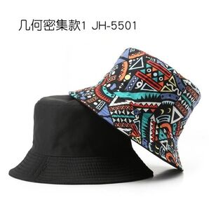 幾何学 レディース バケハ 韓国 ストリート リバーシブル 両面