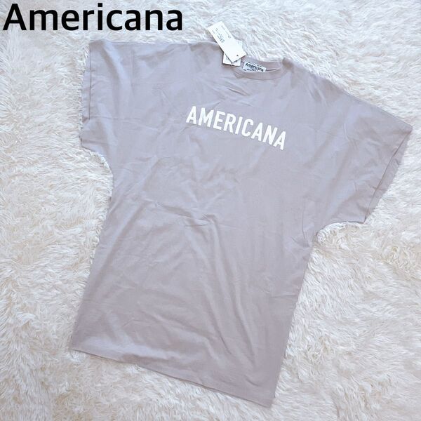 【タグ付】Americana アメリカーナ ワイドスリーブTシャツ チュニック丈