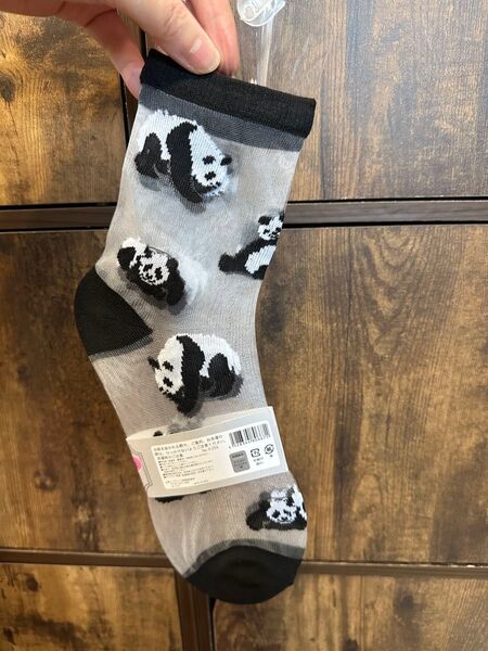 パンダ柄 靴下 レディース ソックス くつした 22〜24cm