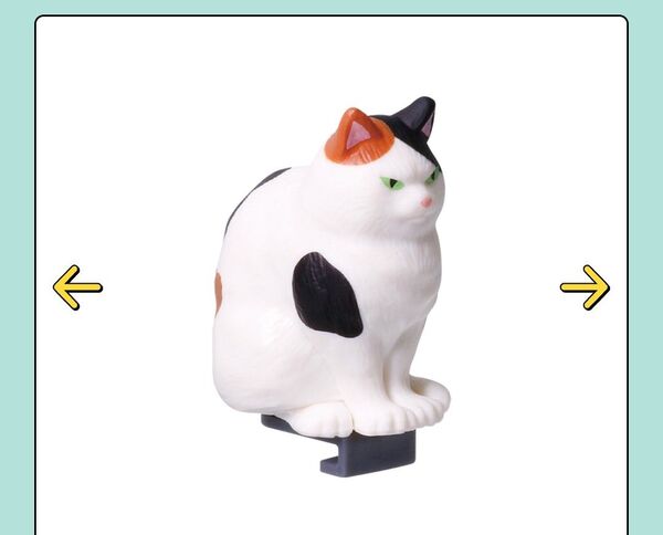 番猫ヌードルクリップ 三毛ねこのみい子 ガチャ