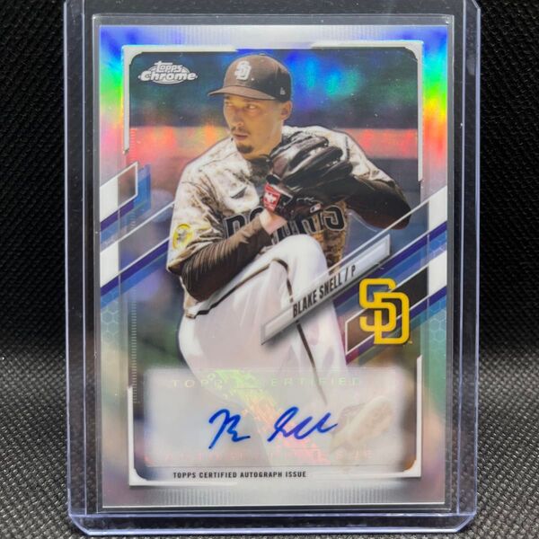 Topps chrome refractor autographs blake snell スネル サインカード