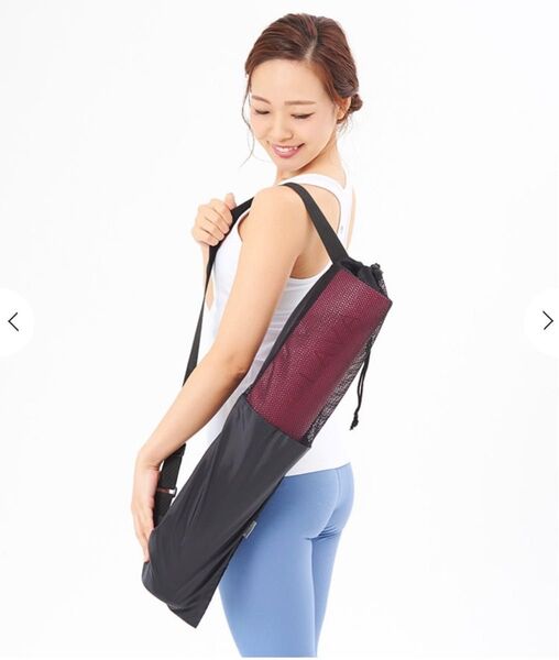 新品未開封 ラバ ヨガマットケース&多目的バンド 2点セット 持ち運び 黒 ダイエット スポーツ 筋トレ ヨガ ピラティス