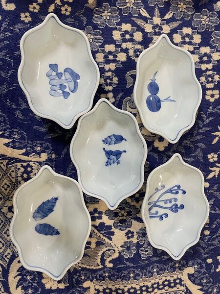 眞窯 野菜柄 絵変わり 小鉢 5客揃え