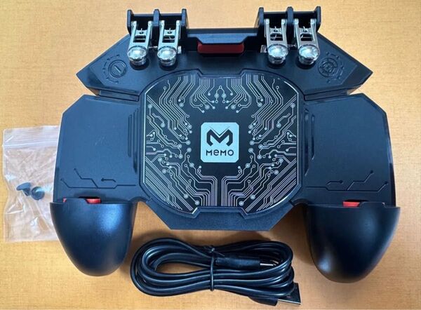6本指操作 スマホゲームコントローラー 一体式 伸縮式 高速射撃ボタン クリック感 荒野行動 スマホクーラー ペルチェ素子
