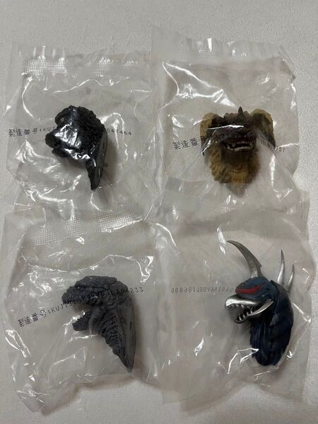 一番くじ ゴジラ 大怪獣列伝G G賞 モンスターヘッドマグネット 4種セット