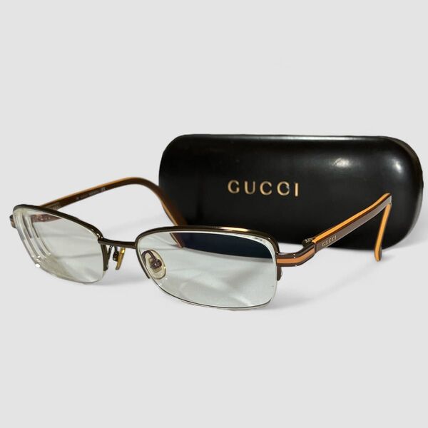 GUCCI グッチ メガネ アイウェア ブラウン GG 2763 ハーフリム