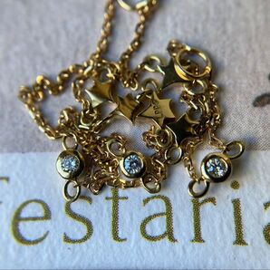 festaria フェスタリア 3P ダイヤモンド 星の王子さま スター イエローゴールド ブレスレット k18