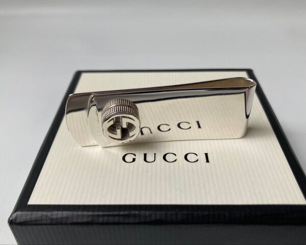 GUCCI グッチ インターロッキング GG モチーフ シルバー マネークリップ Ag925