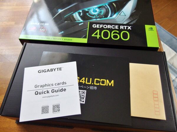 【静か、冷える一品】GIGABYTE GeForce RTX 4060 EAGLE OC 8G【3ファン仕様】