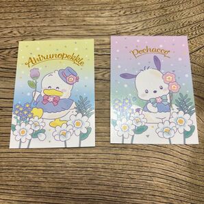 サンリオ ポチャッコ アヒルのペックル 感謝状カード 2点セット
