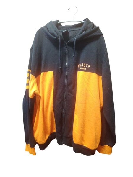 US古着 HOT TOPIC ジップパーカー 裏起毛 NARUTO アニメ NARUTO疾風伝
