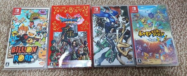 ニンテンドースイッチ ソフト4本セット ドラゴンクエストXI S 女神転生V 5 ポケモン 不思議のダンジョンdx