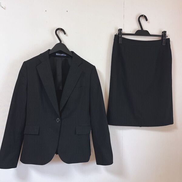 アオキLESMUESタイトスカートスーツ上下セットアップLレミューAOKI