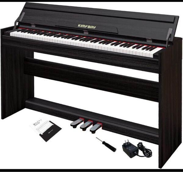 【新品未開封】電子ピアノ 88鍵盤 木製 アップライト ペダル付き ブラック ピアノ 楽器