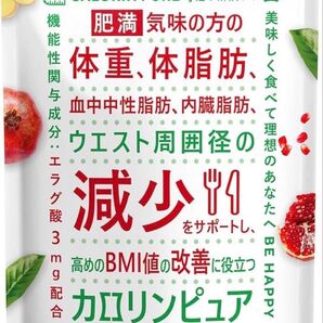 カロリンピュア 30日分 肥満気味の方の体重 体脂肪の減少を助ける 血中中性脂肪 内臓脂肪 ウエスト周囲径 の減少をサポート