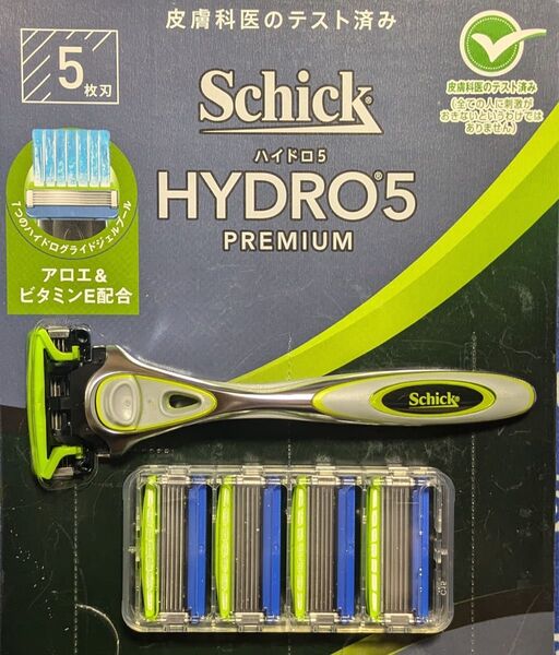 シックハイドロ5 プレミアム 敏感肌 替刃5個ホルダーセット 未使用 新品Schick HYDRO5 PREMIUM 敏感肌