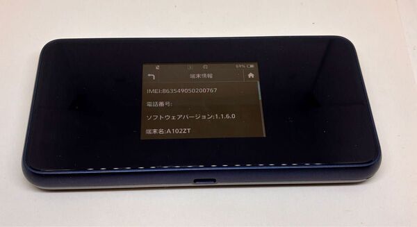 Pocket wifi 5G A102ZT ネイビー 判定 〇 美品