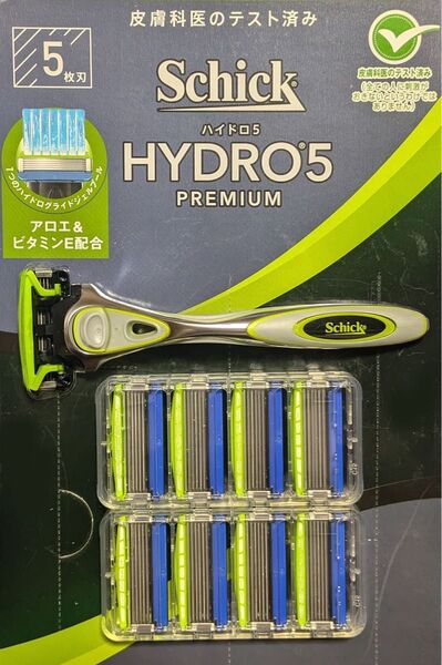 シックハイドロ5 プレミアム 敏感肌 替刃9個 ホルダーセット未使用 新品Schick HYDRO5 PREMIUM 敏感肌