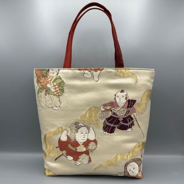 着物 帯 帯締め ハンドメイド トートバッグ リメイク 金