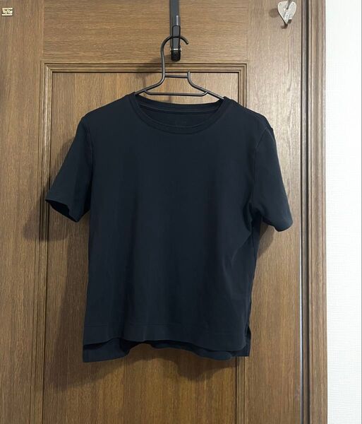 スーツ屋の仕立てた黒の半袖Tシャツ 黒 アオキ スーツインナー AOKI S
