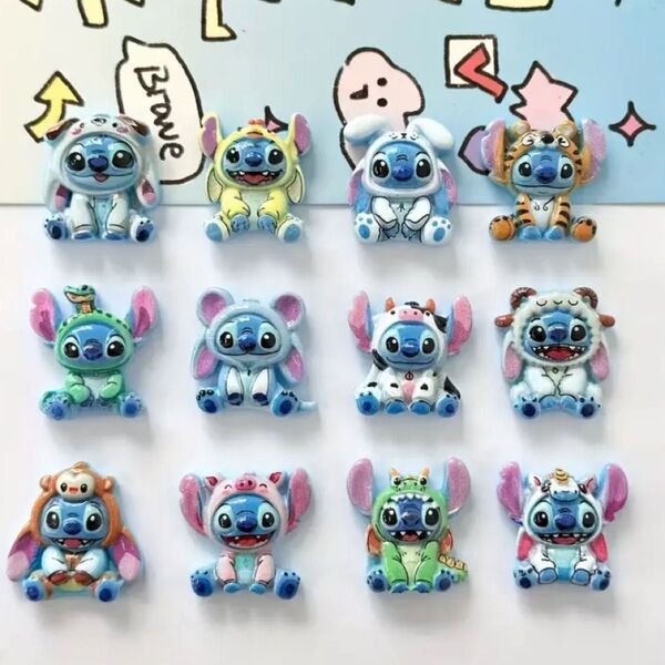 ディズニー スティッチ 3Dネイルパーツ デコパーツ 10個セット
