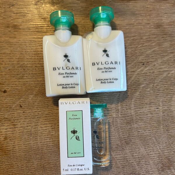 【新品】BVLGARI ブルガリ アメニティボディローション+乳液+ミニ香水5ml オ パフメ