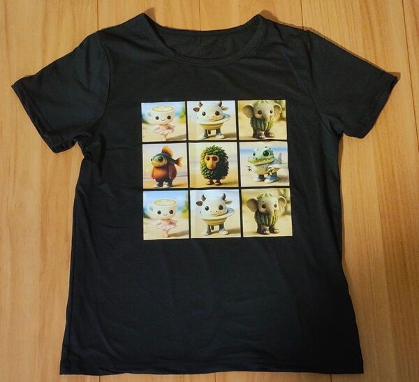 イタリアンブレインロット トゥントゥントゥンサフール Tシャツ 110 120 ブラック baby