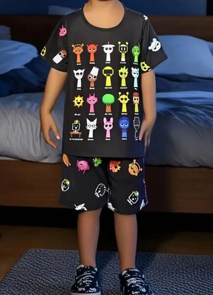 スプランキー Tシャツ ズボン 130 セットアップ 上下セット ブラック ルームウェア パジャマ