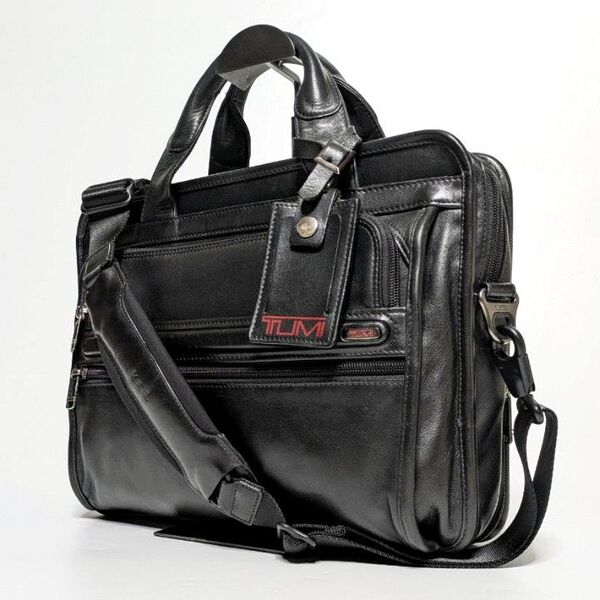 【美品】 TUMI ビジネスバッグ 2way オールレザー 96121D4 ブリーフケース トゥミ ショルダーバッグ ブラック