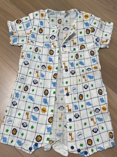 ベビー ベビー服 ロンパース お祭り 夏 甚平 半袖 子供 赤ちゃん 総柄