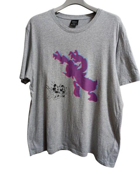 Disney ミッキーマウス Tシャツ グレー Lサイズ gu