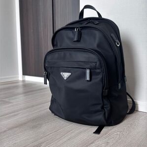 極美品 購入レシートあり PRADA プラダ 黒 ブラック バックパック リュックサック デイパック