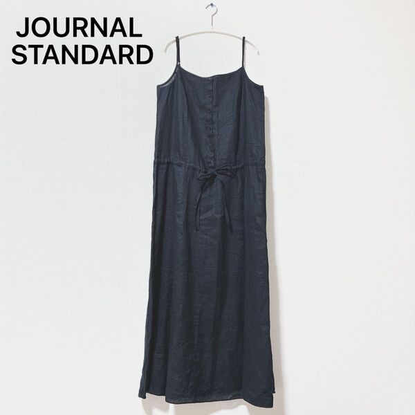 JOURNAL STANDARD ジャーナルスタンダード リネン キャミソールワンピース マキシ丈 ネイビー 麻100