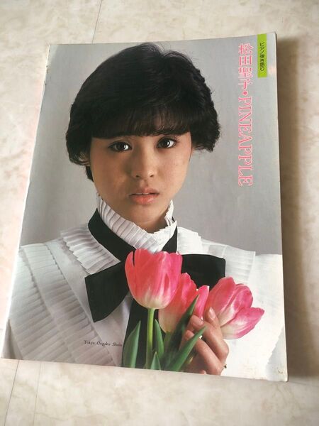 希少◆松田聖子 pineapple楽譜集 コピー ピアノ弾き語り 赤いスイトピー スコア楽譜 昭和57年初版 付録付き