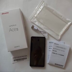 送料無料 美品 docomo Xperia Ace III SO-53C ブラック スマートフォン 本体 Type-C おまけ付