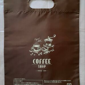 レジ袋 エコバッグ3 コーヒーショップ アイロンかけて自宅保管していました ブラウン 茶色 コーヒー好きな方へオススメ