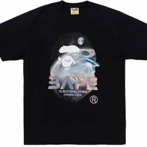 MOON PHOTO APE HEAD TEE XLサイズ 黒 光沢