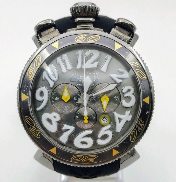 可動品 GaGa MILANO ガガミラノ マヌアーレ48 クロノグラフ 腕時計 電池式 メンズ クォーツ